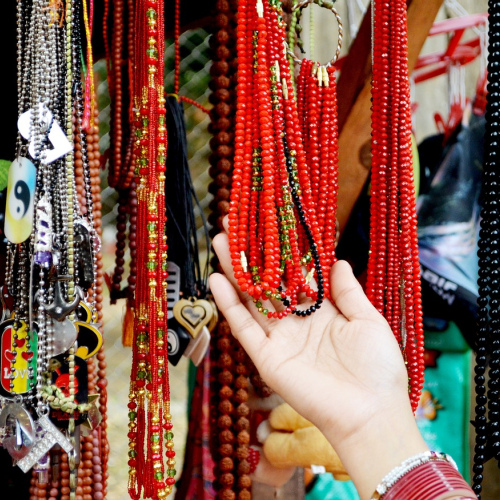 Rainbow Aura Beaded Anklet